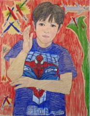 Ethan in Spiderman Shirt - 2005